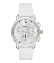 Michele Sporty Sport Sail Chronograph Silver Sunray Dial 