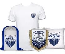 Pack Polera Deportes Recoleta + Cojín, Morral Y Banderín