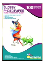 Papel Fotografico Glossy Brillante Carta De 160gr/100 Hojas