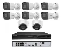 Nvr 08 Canais Hikvision Poe + 08 Cameras Ip Full Poe