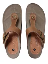 Tipo Birkenstock Sandalia Ojota Mujer 100% Cuero 2 Colores