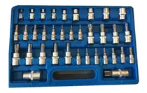 Juego Puntas Tubos Torx 1/4 3/8 1/2 Tamper Guia Eurotech 