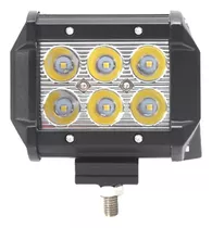 Faro Auxiliar 18w 6 Led Epistar Autos Motos Off Road