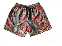 Short De Baño / Malla Estampado Flores Para Hombre - Talle M