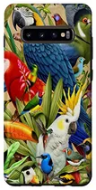 Funda Para Galaxy S10+ Tropical Birds In Palm Tree Paradise