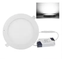 X10 Foco Panel Plafón Led 18w Embutido Redondo Luz Frío