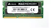 Memoria Ram Corsair Ddr3l So-dimm 8gb Pc3l-12800 1600mhz