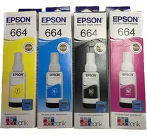 Kit 4 Refil Compatível Epson T664 L395l365l220l455l380 L375