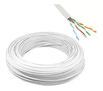 Cabo De Rede Com 50 Metros Rolo Cat5e - 4 Pares - Cor Branco