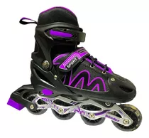 Patins Roller Infantil Adulto Base Alumínio Abec7 Com Led