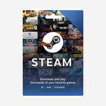 Steam Gift Card - 20 - Código - Físico - Dólar Americano