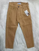 Pantalón De Vestir Corte Chino Gabardina Elastizada Niños