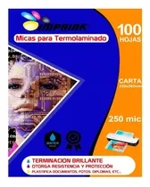 100 Micas Termolaminadora Tamaño Carta 250 Mic Envio Incluid