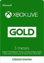 Xbox Live Gold 3 Meses [ Codigo ]