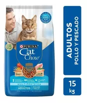 Purina Cat Chow Adulto (pescado Y Pollo) X 15 Kg.