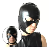 Máscara De Cuero Color Negro Artificial De 3 Orificios