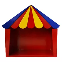 Mini Tenda Circo Vermelho Amarelo Gema Azul Royal Festa Mdf