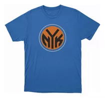 Remera Basket Nba New York Knicks Azul Logo Alternativo