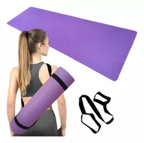 Colchonete Tapete Yoga Ginástica Pilates 1,80mx53cmx5mm Cor Violeta