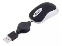 Mini Mouse Com Fio Retrátil Para Notebook Pc Fácil De Usar