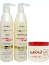 Kit Shock3 500ml + Blindagem Regeneradora 500gr - Nutra Hair