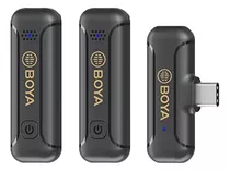 Boya Micrófono Inalámbrico Lavalier, 2.4 Ghz Plug Play Dual