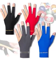 Guantes De Billar Set De 4 Colores Puntas De Dedos Abiertas