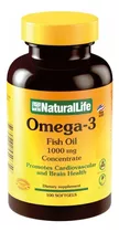Vitaminas Omega 3 100 Cápsulas Natural Life Sabor Sin Sabor