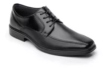 Zapato Derby Plain Toe Flexi Bali 406402 De Piel Negro Diseño Liso 27 Mx Para Adultos - Hombre