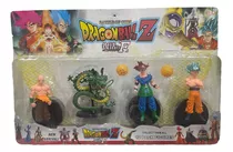 Blister Dragon Ball Z X4 Personajes Goku + Esferas Y Bases