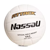 Pelota De Voley Nassau Profesional Attack Soft Nº 5 Color Blanco