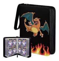 Porta 400 Cards Pokémon Charizard Álbum Fichário Com Zíper