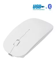 Mouse Usb Bluetooth Slim Wireless Blanc Recargable Ergonómic