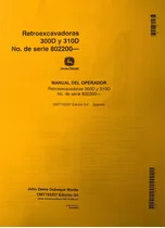 Manual De Uso Y Mantenimiento Excavadora John Deere 300d 310