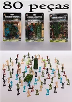 80 Boneco Soldadinhos Miniaturas Soldados Militar De Guerra