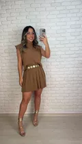 Conjunto Saia Plissada Blusa Tricot Mousse