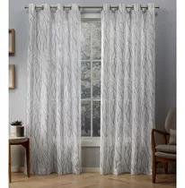 Oakdale Sheer Grommet Top Panel Pair  Silver  54x84  2 ...