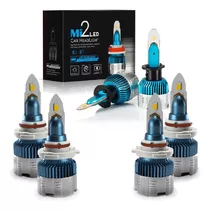 Kit 6 Ultra Led Mi2 Farol Alto Baixo Milha 10000 Lume 6000k