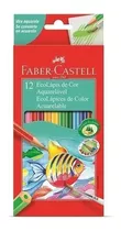 Lápis Cor Ecolápis Aquarelável Faber Castell 12 Cores