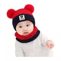 Set Gorro Y Cuello Bufanda De Lana Invierno Niño-niña-bebé