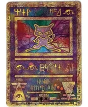 Carta Pokémon Metálica Acient Mew - Mewtwo Y Mew Legendario