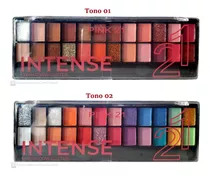 Paleta De Sombras +glitter Intense 21 Pink21 Original Mixta 