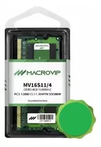 Memoria Notebook Ddr3 4gb Macrovip 1600mhz Mv16s11/4