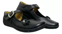 Zapatos Mafalda Negro Colegial Para Niña