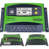 Controlador Carga Painel Solar 40a Usb 12/24v Pwm Lucky