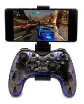 Gamepad Inalámbrico Bluetooth Multiplataformas Deluxe Rgb Color Negro