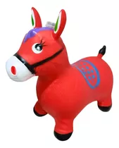 Cavalo De Borracha Upa Upa Pula Brinquedo Criança Cor Vermelho