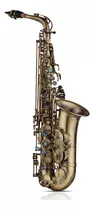 Saxofón Alto Eb Con Acabado Antiguo De Alta Calidad