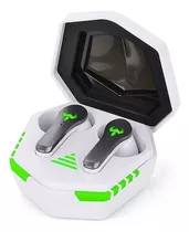 Fone De Ouvido Gamer In-ear Sem Fio Bluetooth 5.0 Com Microfone Gaming Tws Earbuds Altomex A-607 Case Carregador Com Led Branco