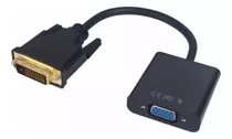 Adaptador Dvi-d A Vga 24+1 1080p Hd Convertidor Macho Hembra Color Negro